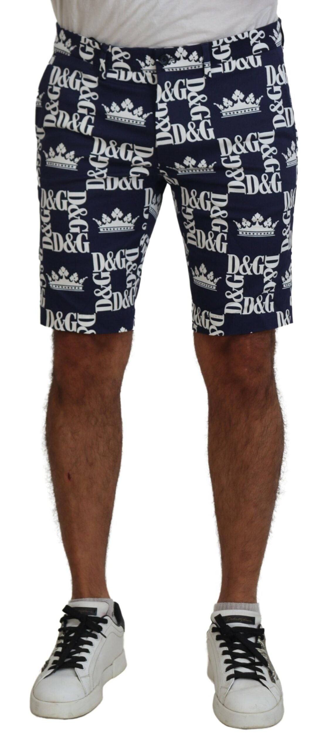 Dolce &amp; Gabbana Casual Chinos with Crown Print Shorts