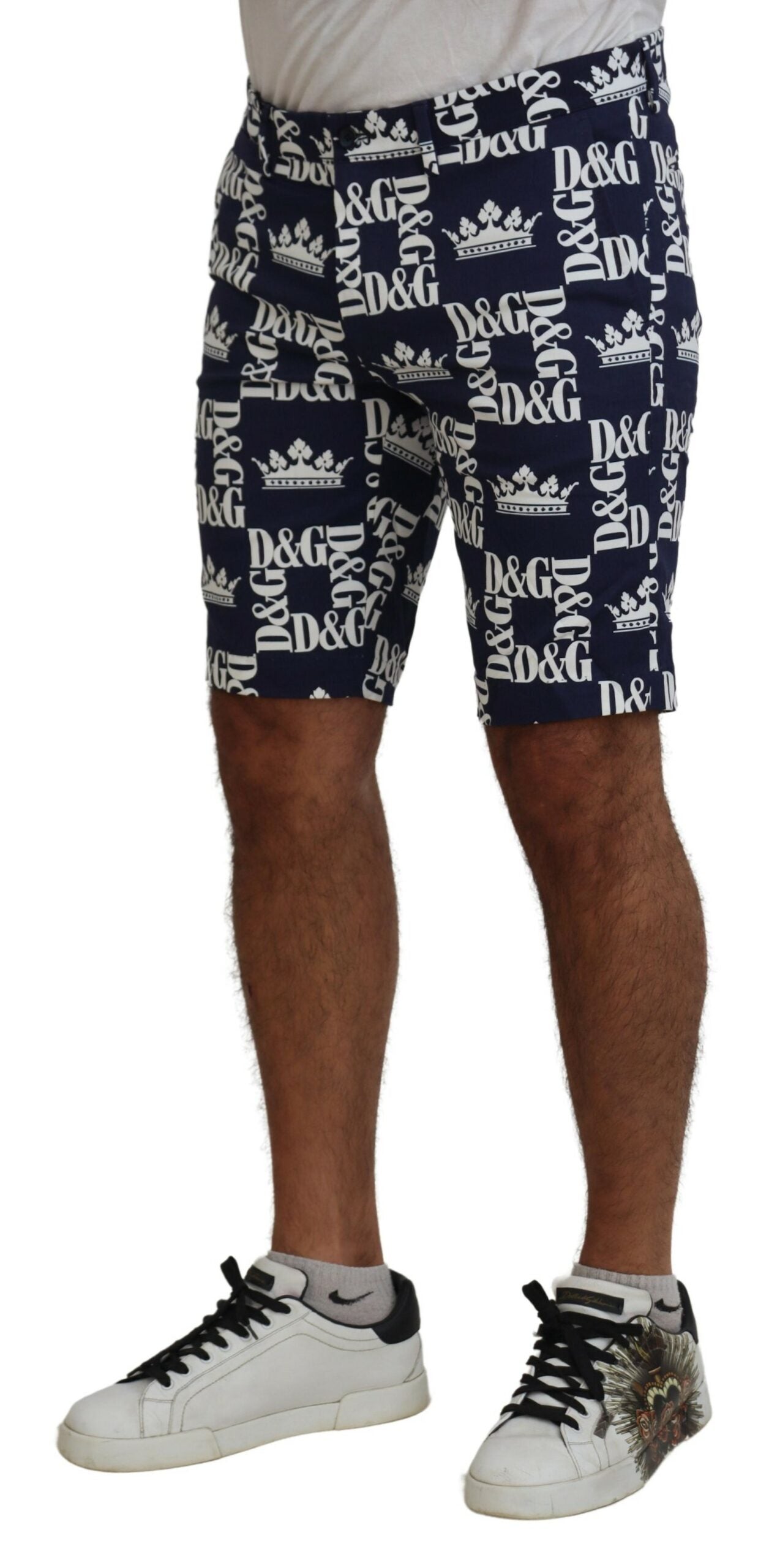 Dolce &amp; Gabbana Casual Chinos with Crown Print Shorts