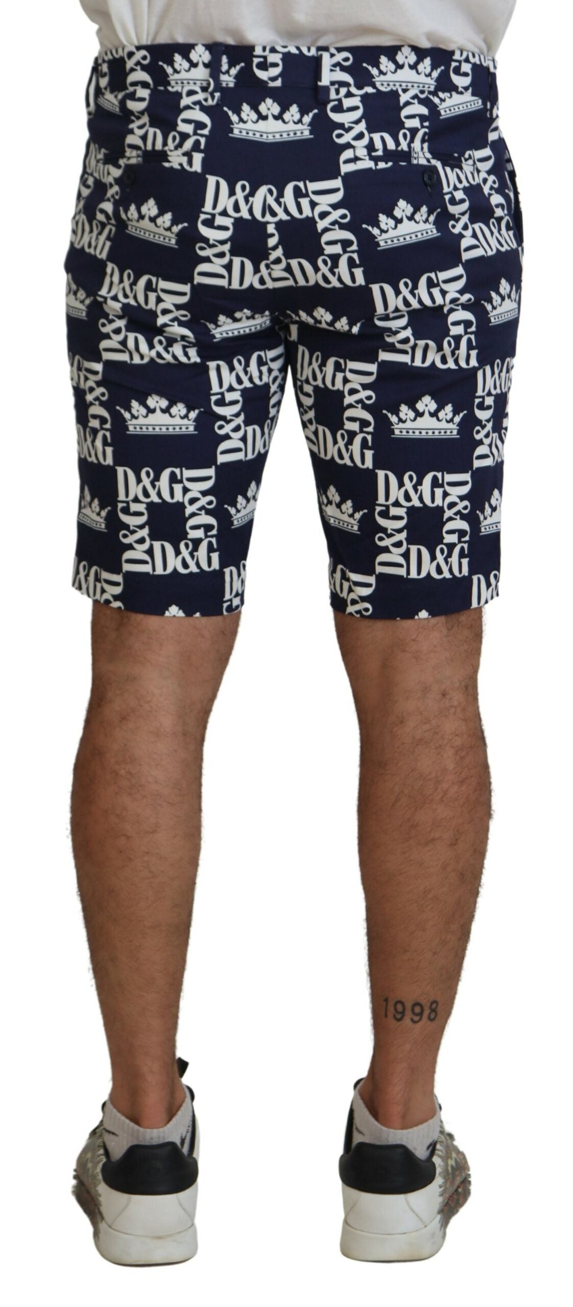 Dolce &amp; Gabbana Casual Chinos with Crown Print Shorts