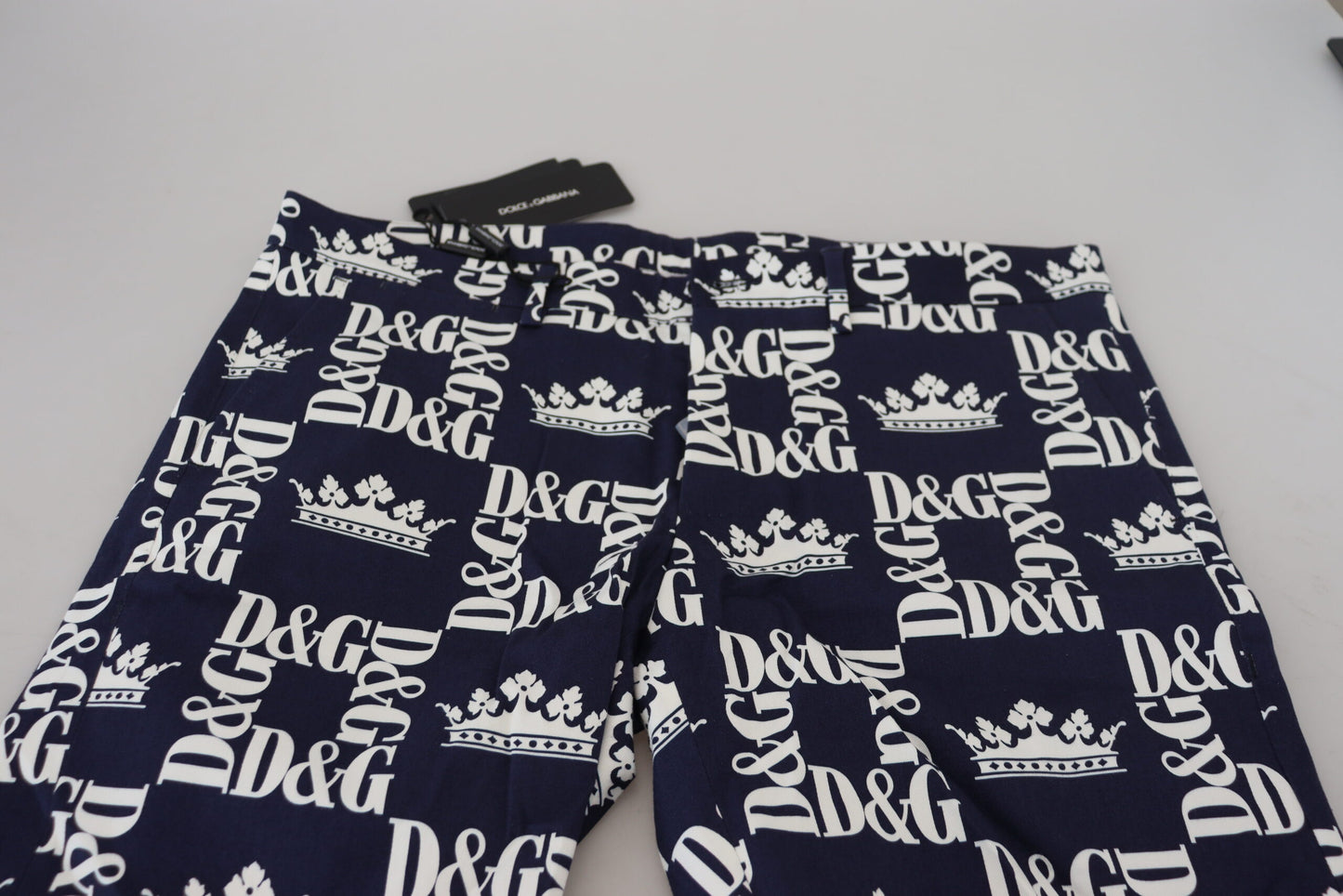 Dolce &amp; Gabbana Casual Chinos with Crown Print Shorts