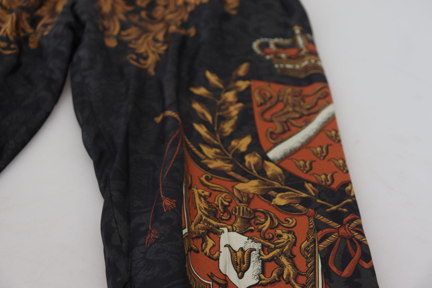 Dolce &amp; Gabbana Baroque Crown Silk Sweatpants