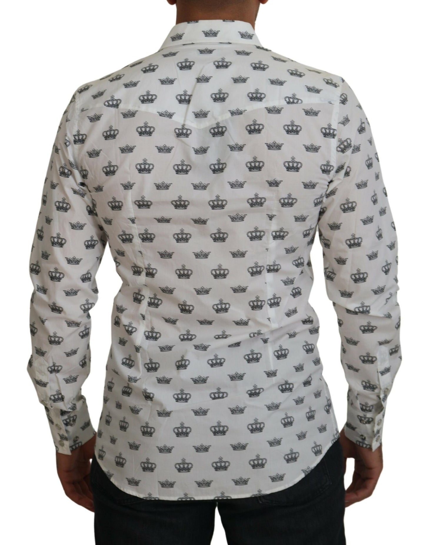 Dolce &amp; Gabbana slim fit shirt with crown print