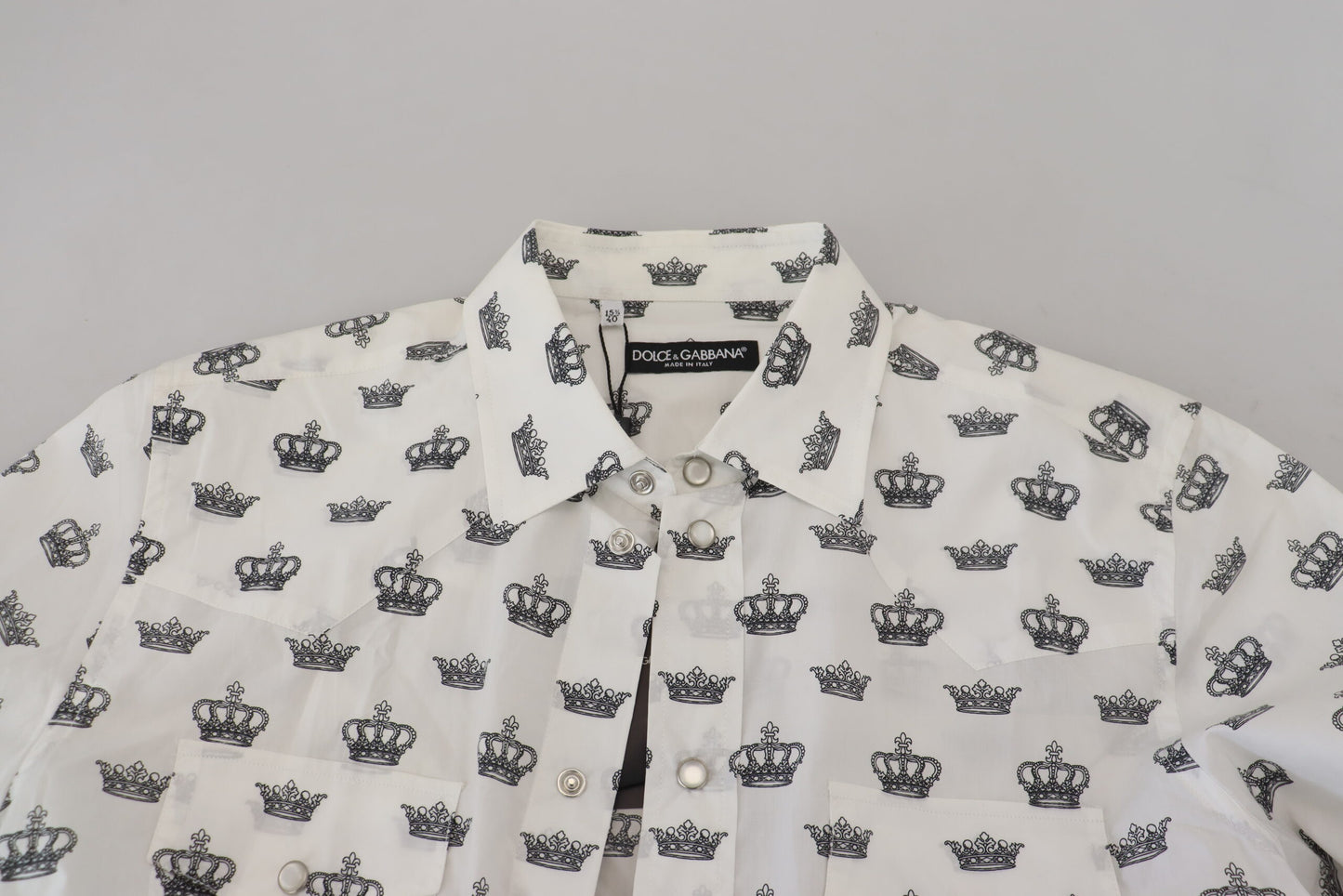 Dolce &amp; Gabbana slim fit shirt with crown print