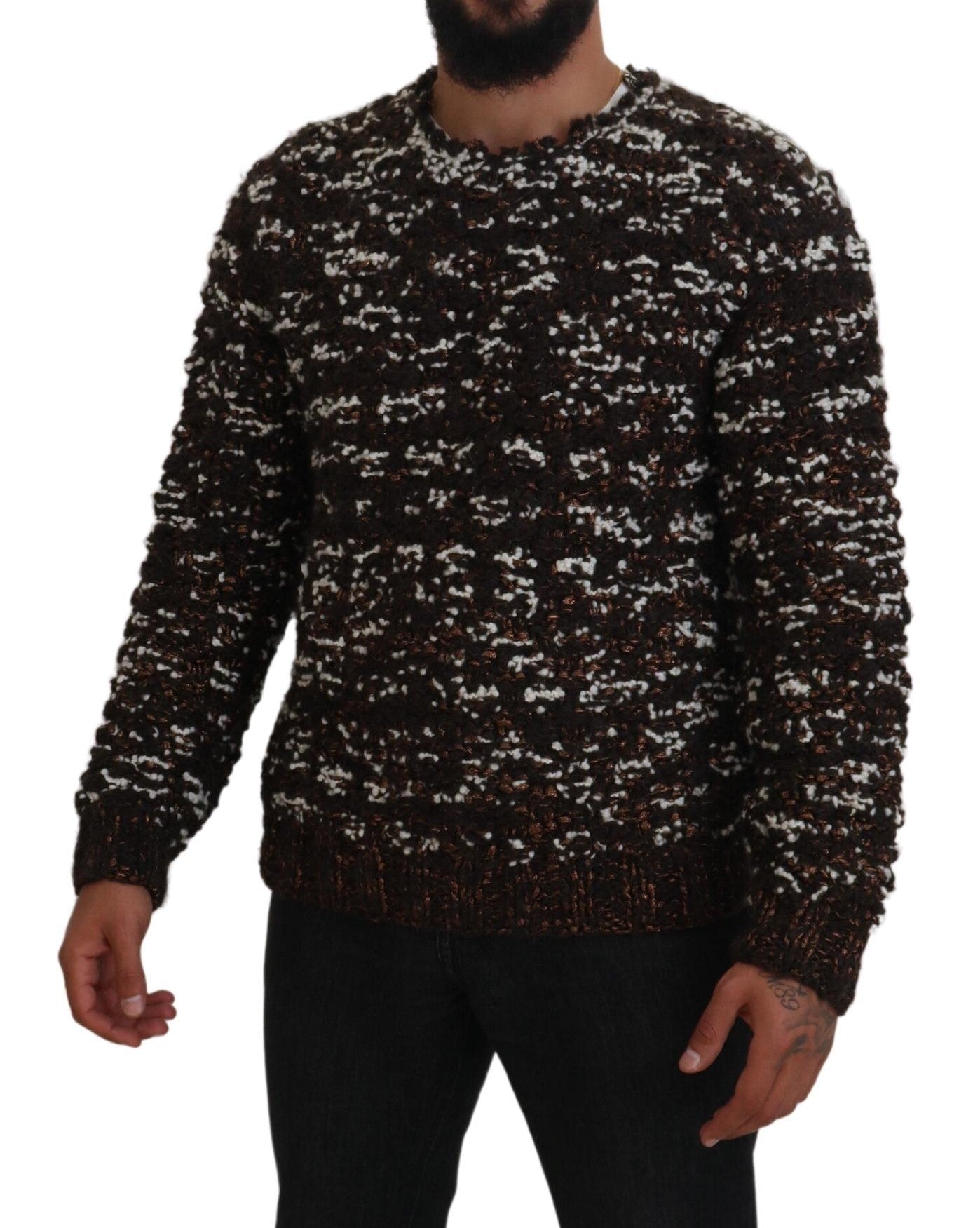 Dolce &amp; Gabbana Elegant Bronze Knitted Sweater