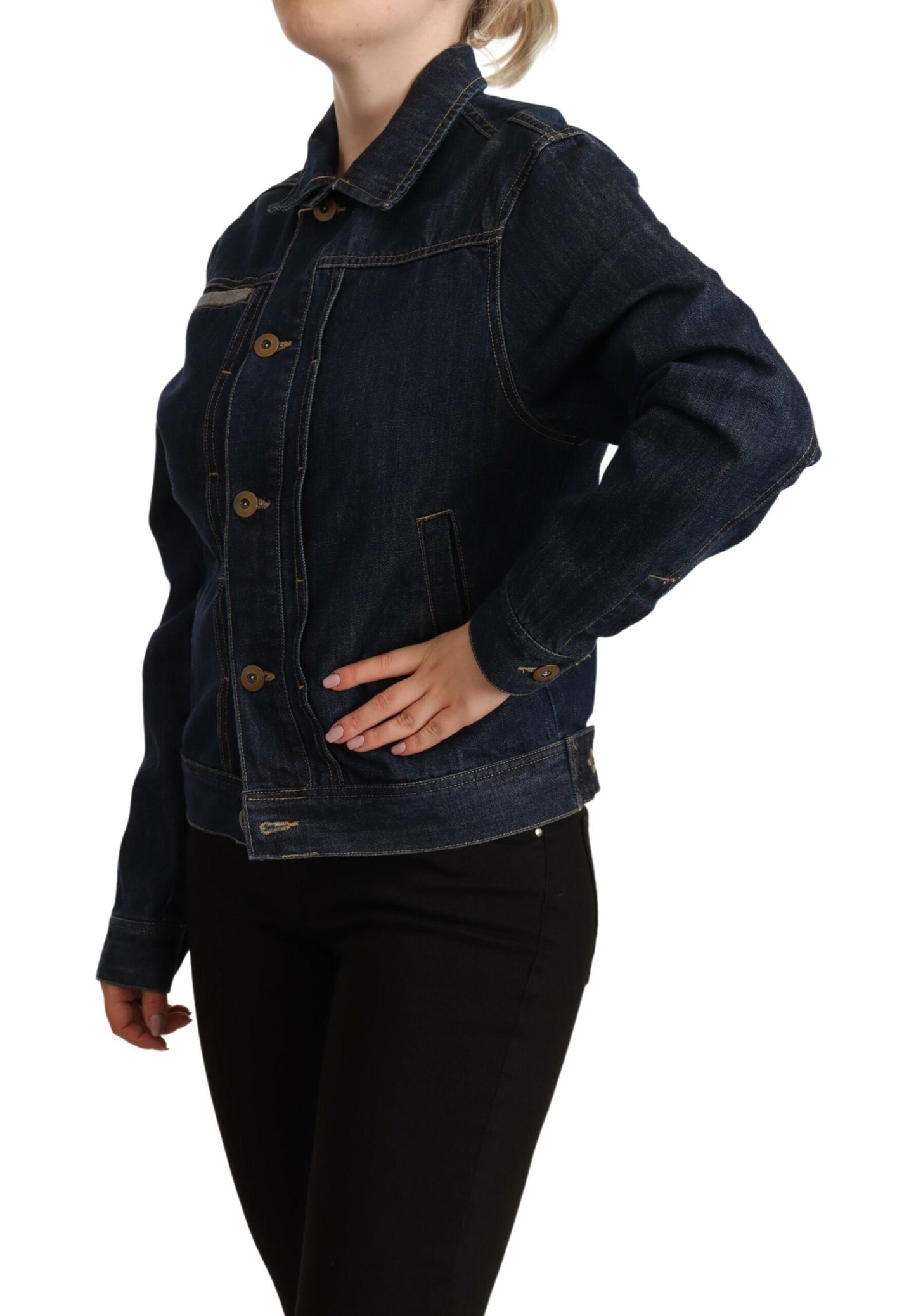 Master Coat Chic dark blue denim jacket