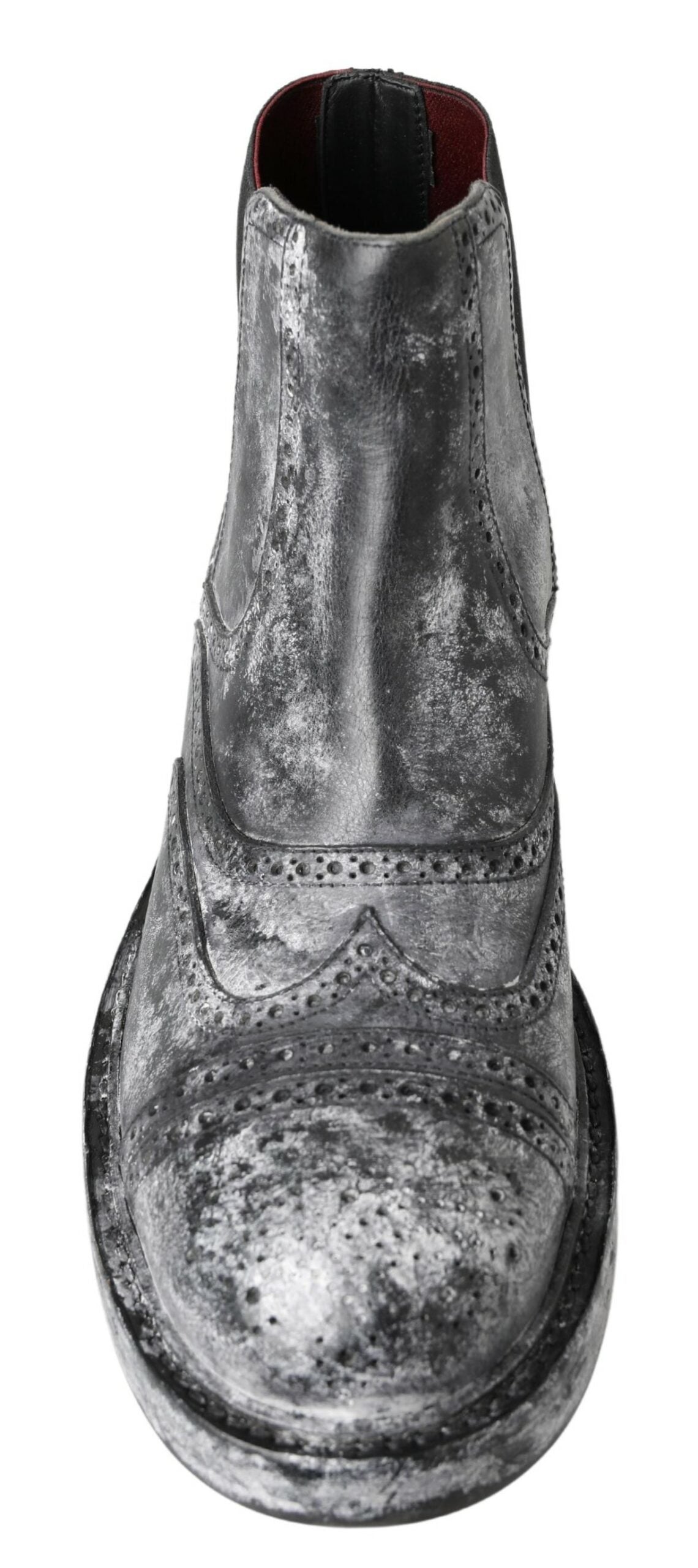 Dolce &amp; Gabbana Elegant Black Faded Chelsea Boots