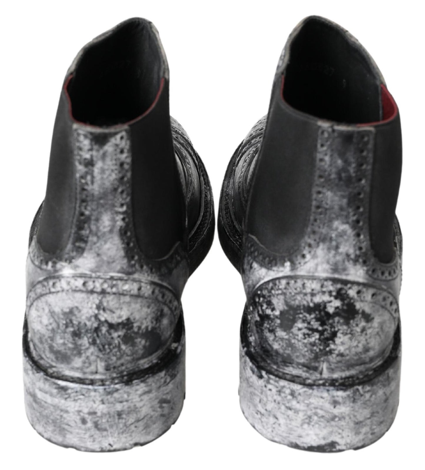 Dolce &amp; Gabbana Elegant Black Faded Chelsea Boots