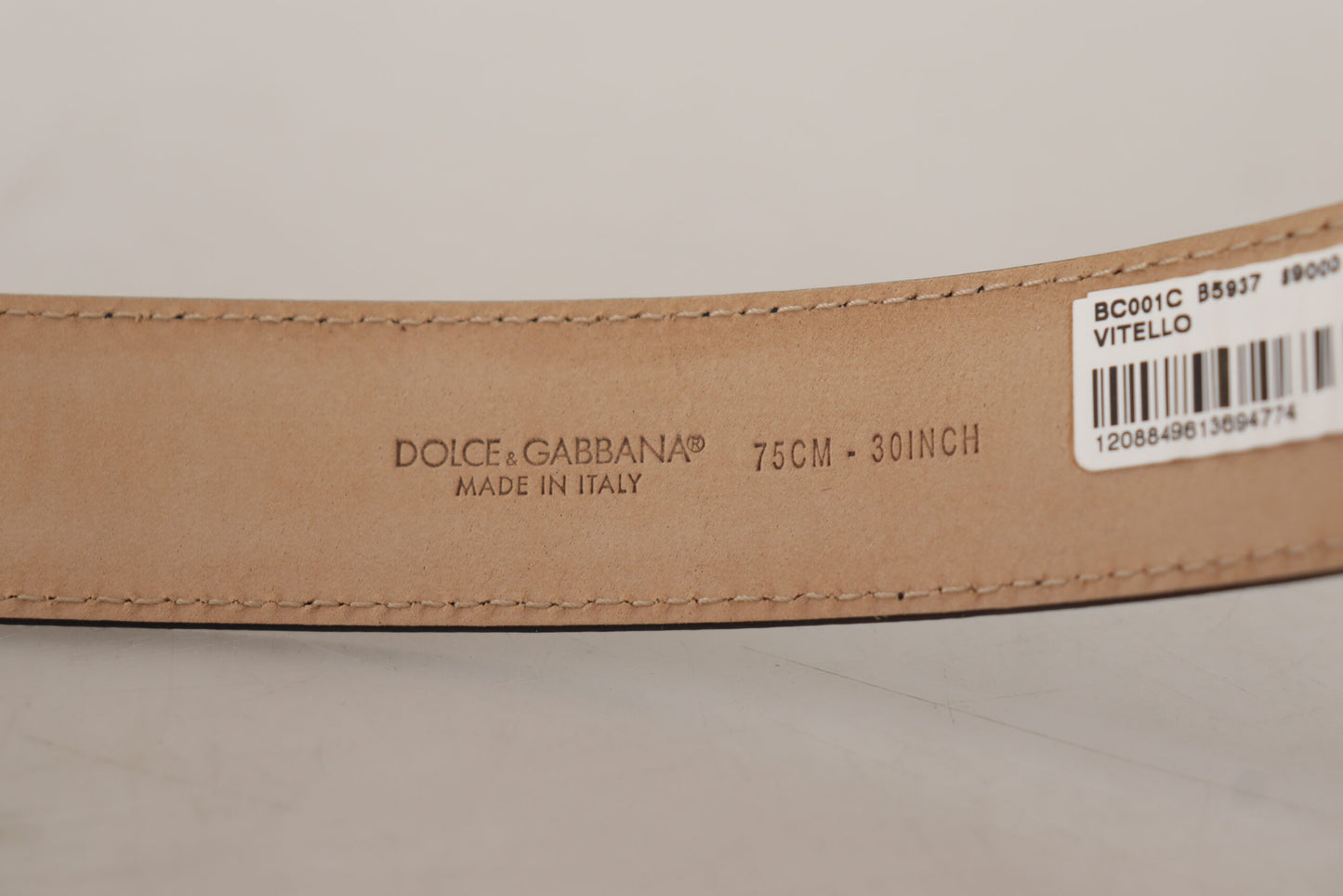 Dolce &amp; Gabbana Slim Black Genuine Leather Belt