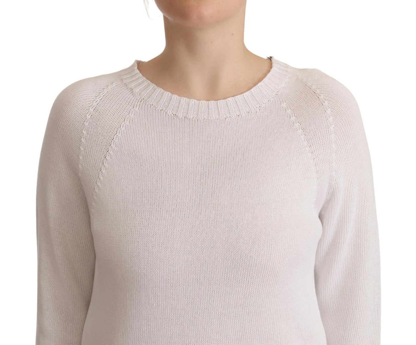 Alpha Studio Elegant white cotton sweater