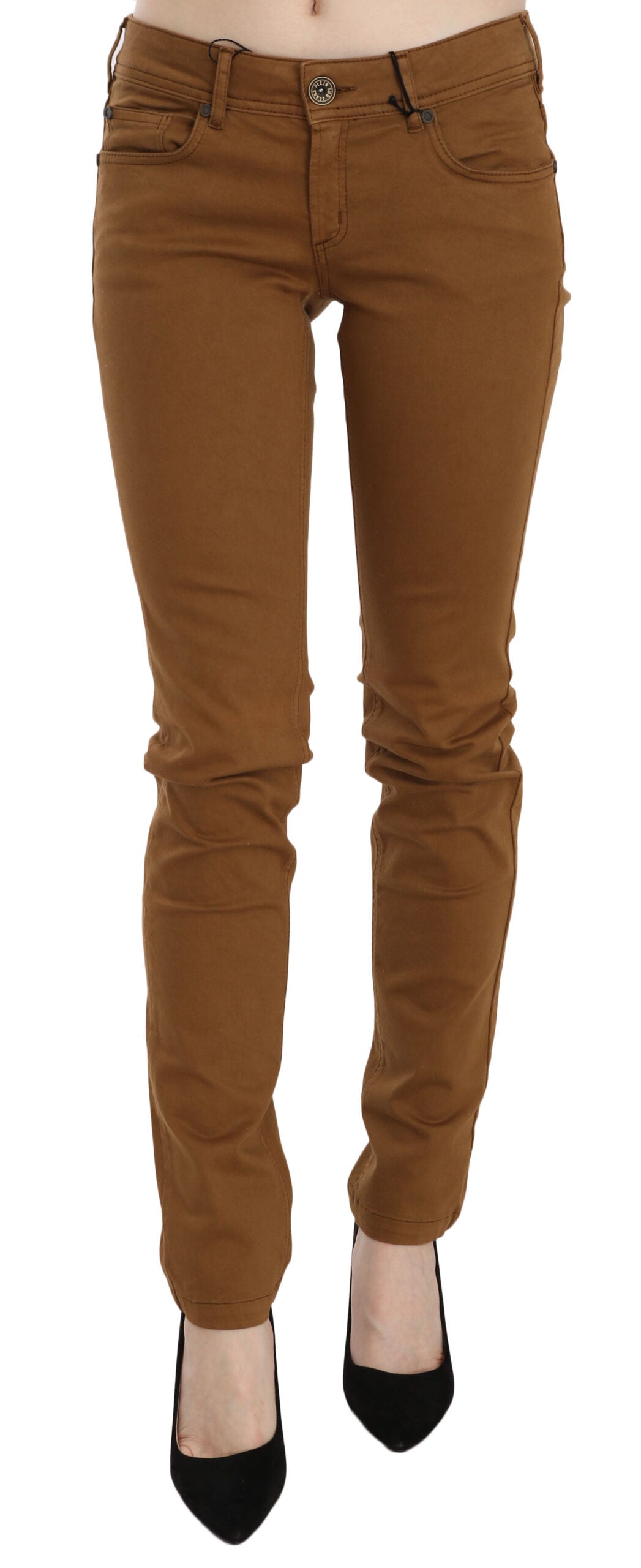 PLEIN SUD Schicke Skinny-Hose aus Baumwolle mit mittlerer Taille