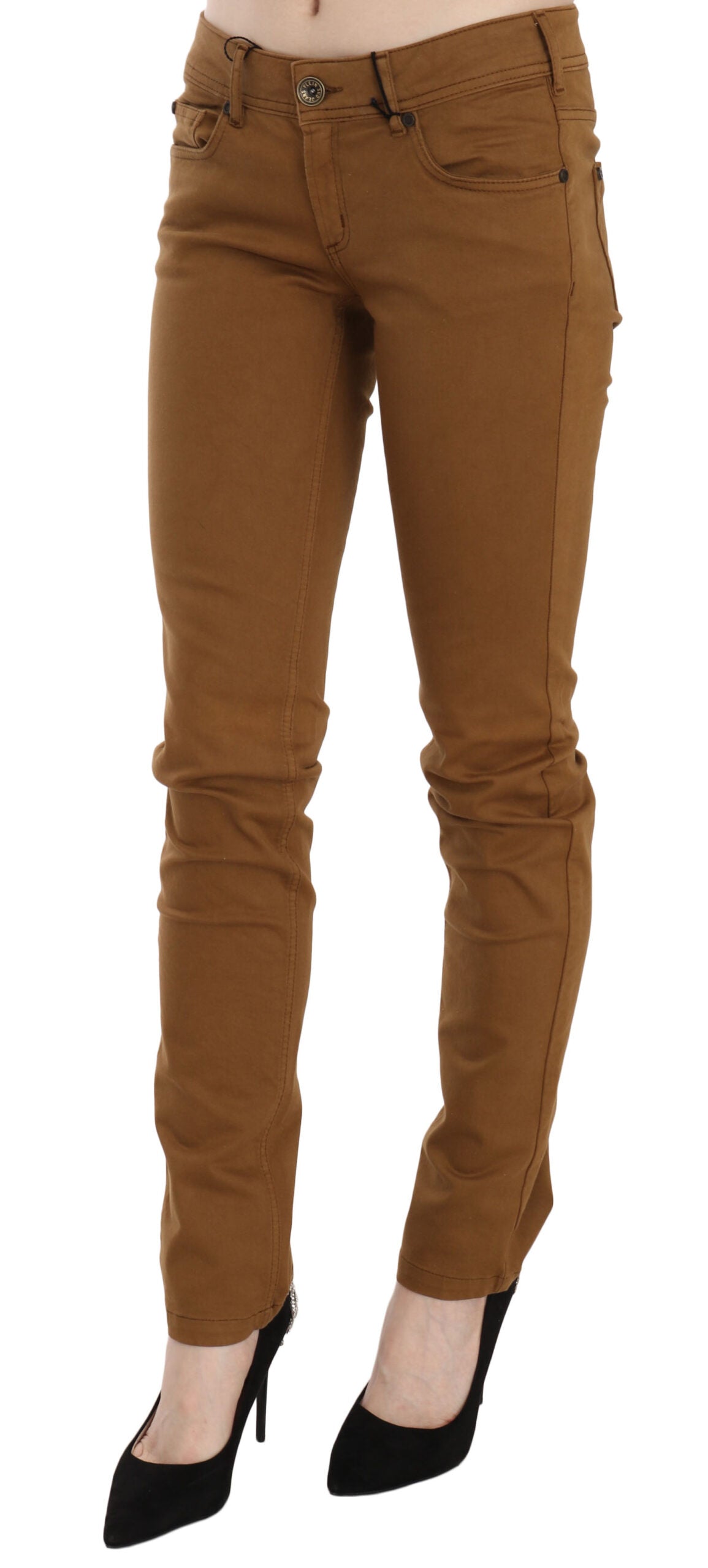 PLEIN SUD Schicke Skinny-Hose aus Baumwolle mit mittlerer Taille