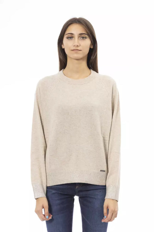 Baldinini Trend Beige Cashmere Women's Sweater