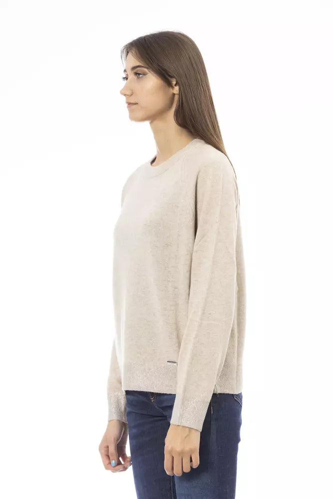 Baldinini Trend Beige Cashmere Women's Sweater