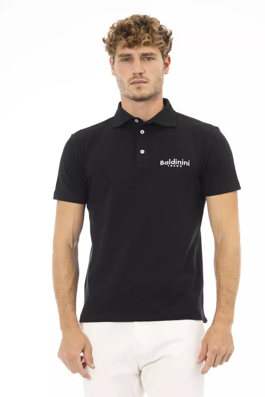 Baldinini Trend Black Cotton Polo Shirt for Men