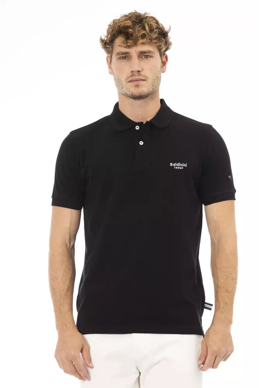 Baldinini Trend Black Cotton Polo Shirt for Men