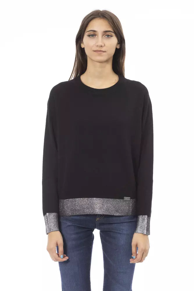 Baldinini Trend Black Wool Sweater for Women