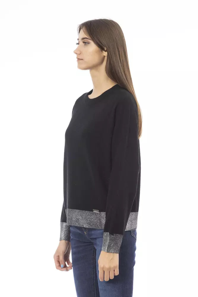 Baldinini Trend Black Wool Sweater for Women