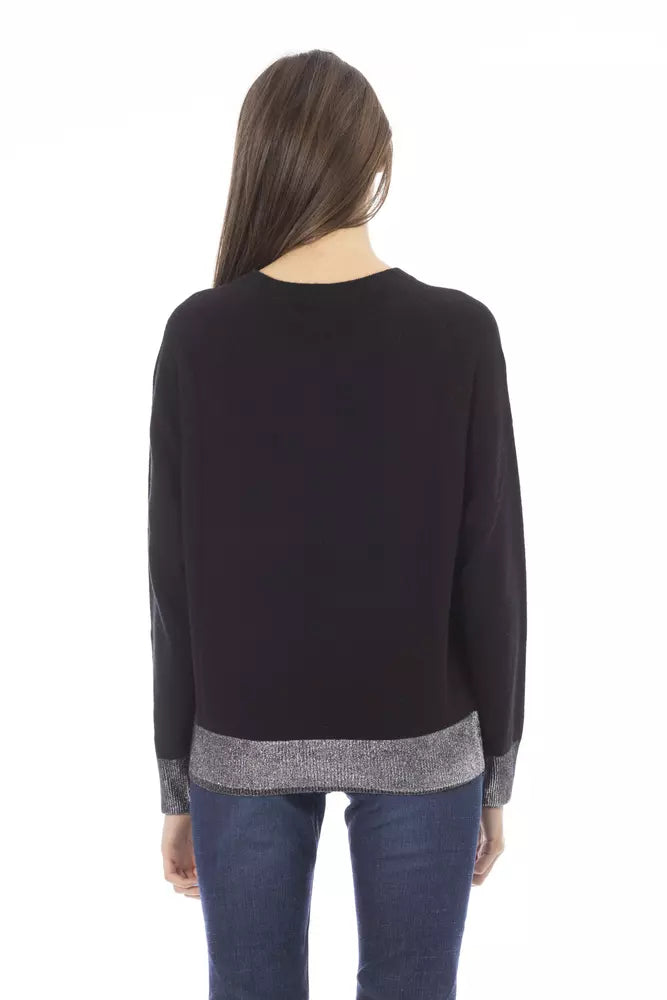 Baldinini Trend Black Wool Sweater for Women