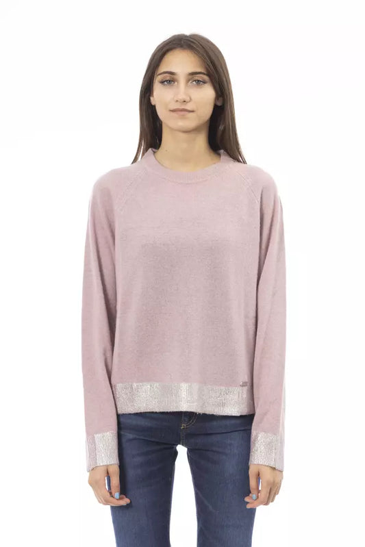 Baldinini Trend Pink Wool Sweater for Women