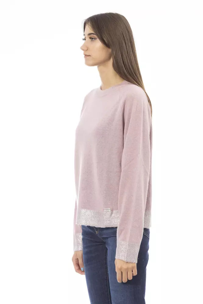 Baldinini Trend Pink Wool Sweater for Women