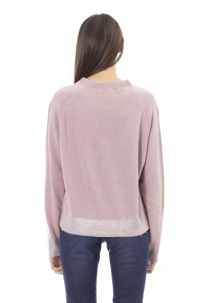 Baldinini Trend Pink Wool Sweater for Women