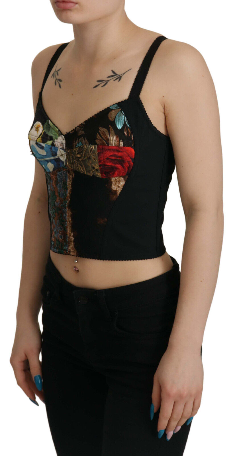 Dolce &amp; Gabbana Elegant blouse with floral corset top