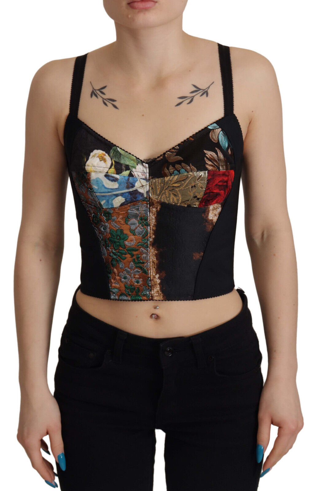 Dolce &amp; Gabbana Elegant blouse with floral corset top