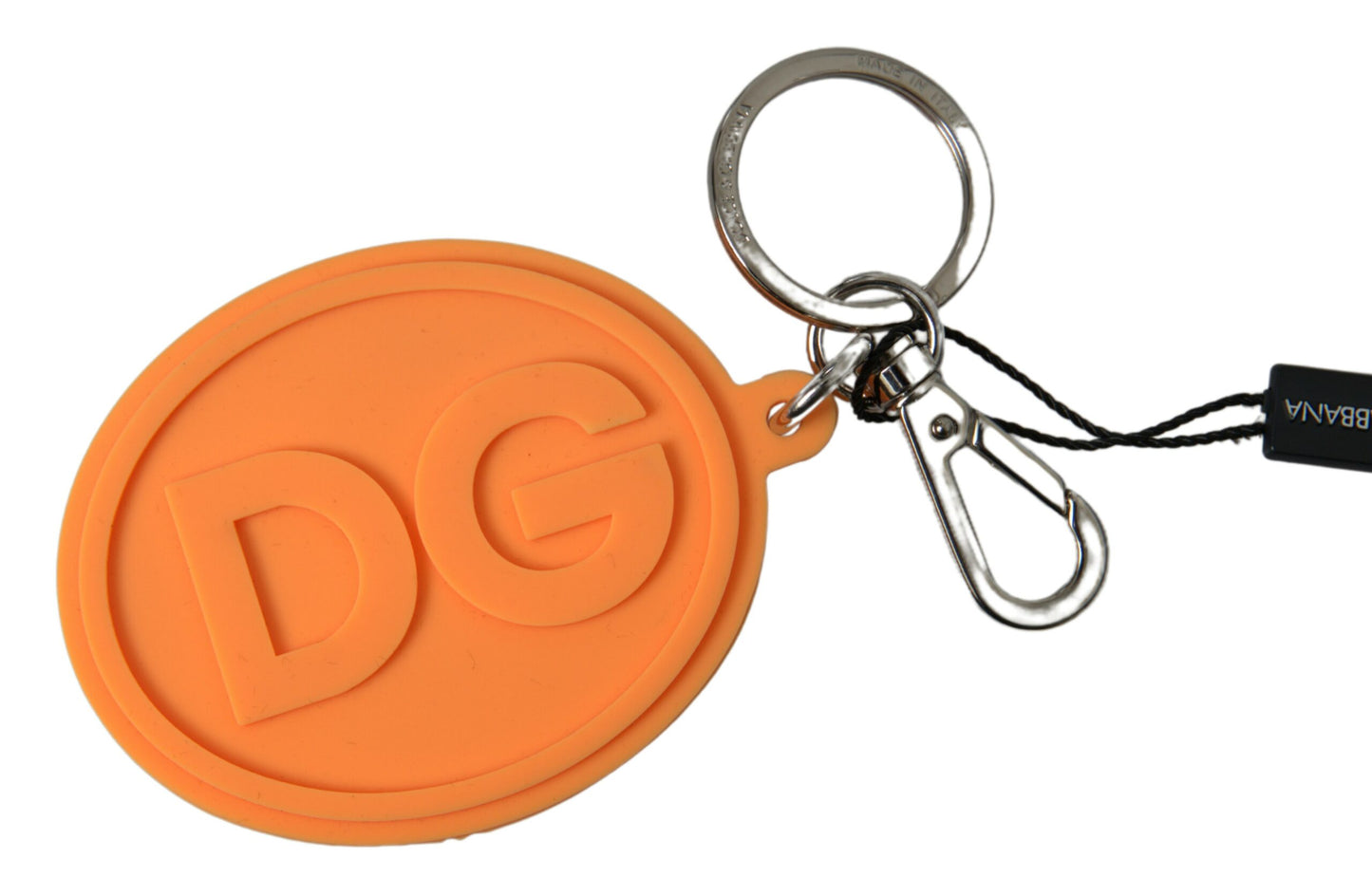 Dolce &amp; Gabbana Chic Orange &amp; Gold Keyring Accessory