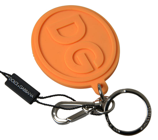 Dolce &amp; Gabbana Chic Orange &amp; Gold Keyring Accessory