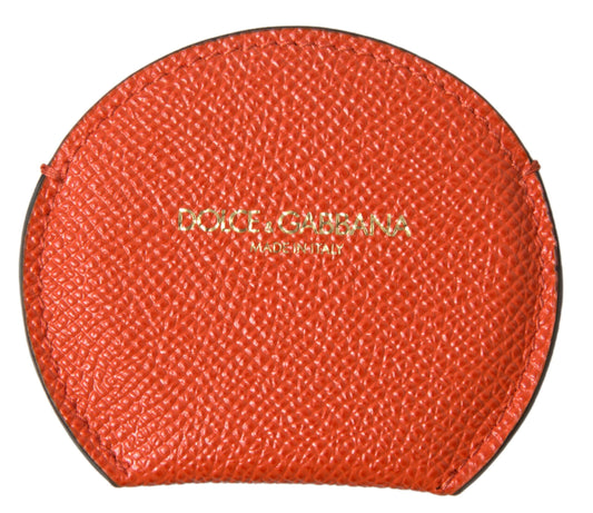 Dolce &amp; Gabbana Elegant mirror holder in orange calfskin