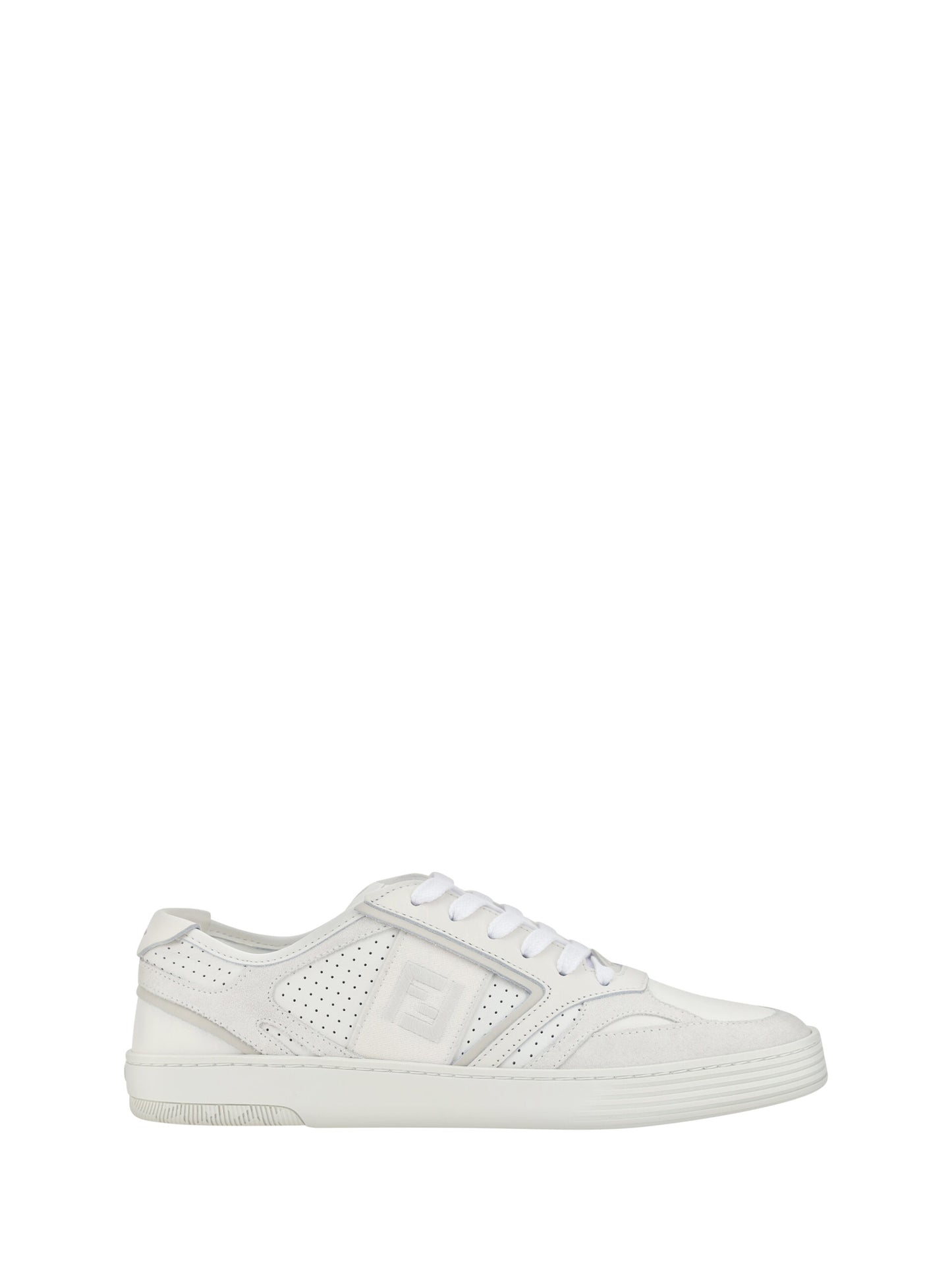 Fendi Elegant low-top sneakers made of calf leather in white