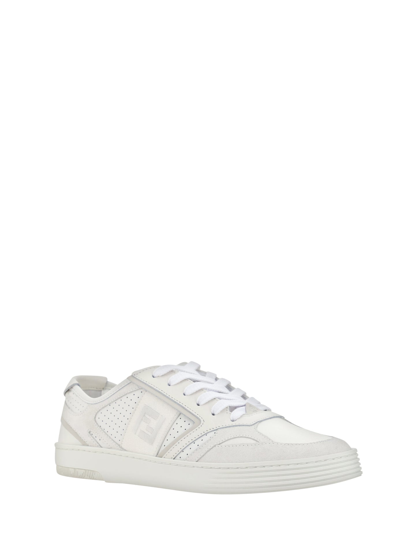 Fendi Elegant low-top sneakers made of calf leather in white