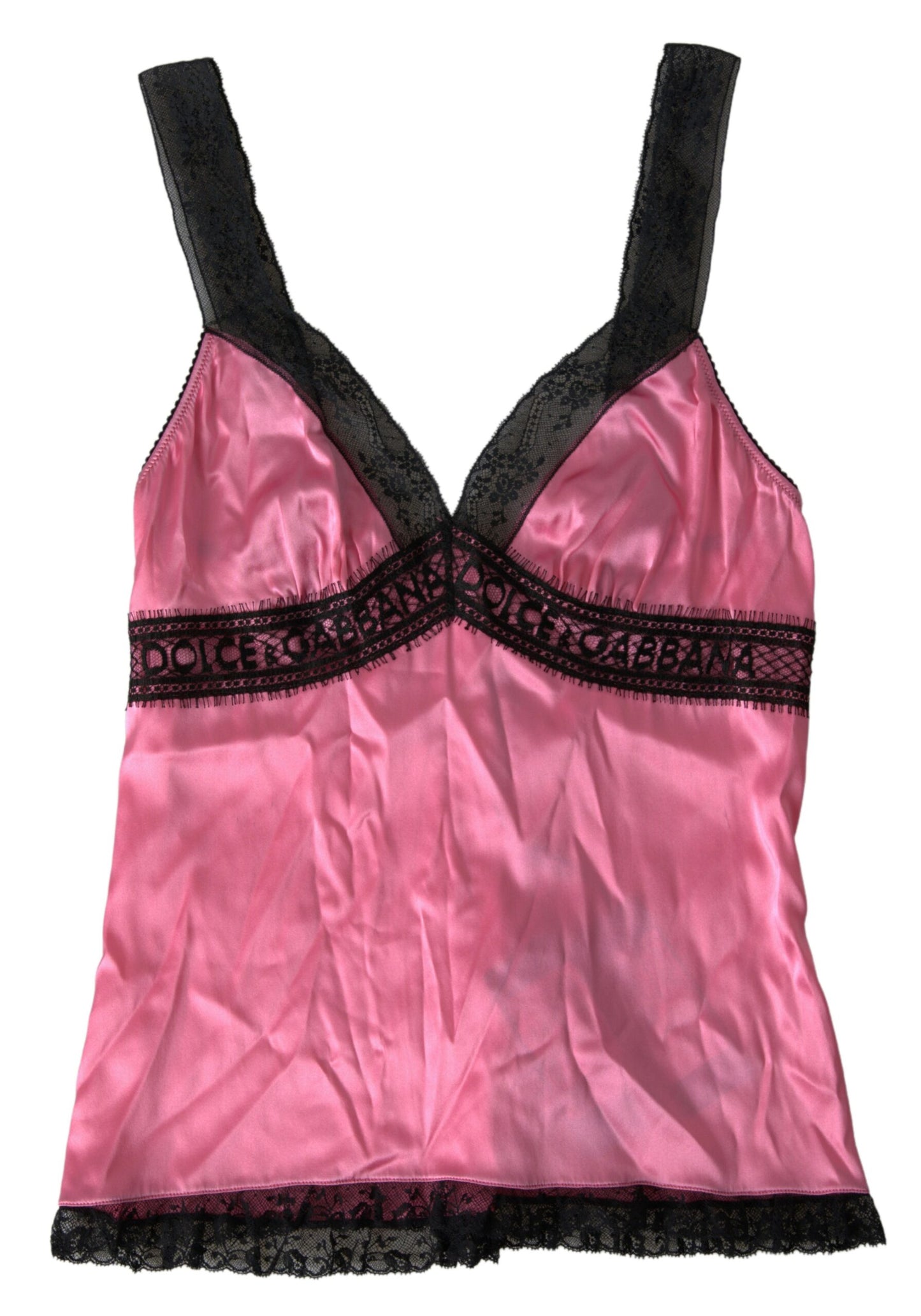 Dolce & Gabbana Seidener Charme Rosa Camisole