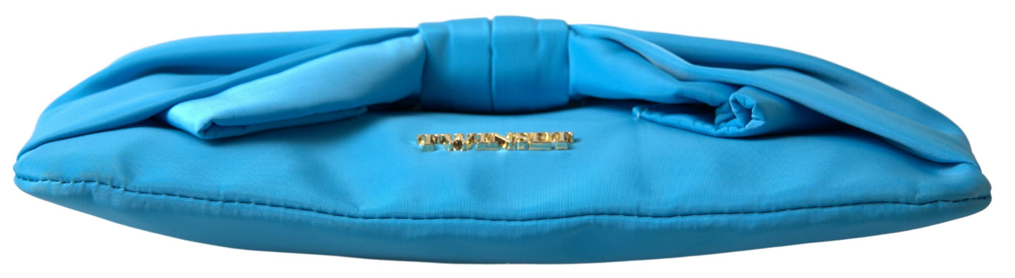 Twinset Elegant silk clutch with bow decoration