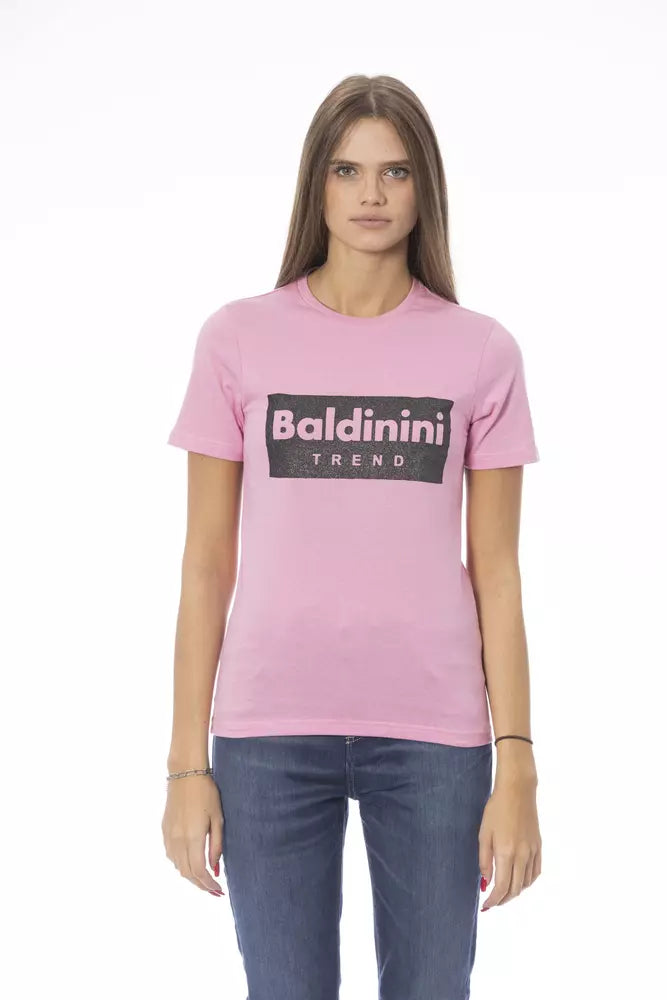 Baldinini Trend Rosa Baumwolle Frauen T-Shirt