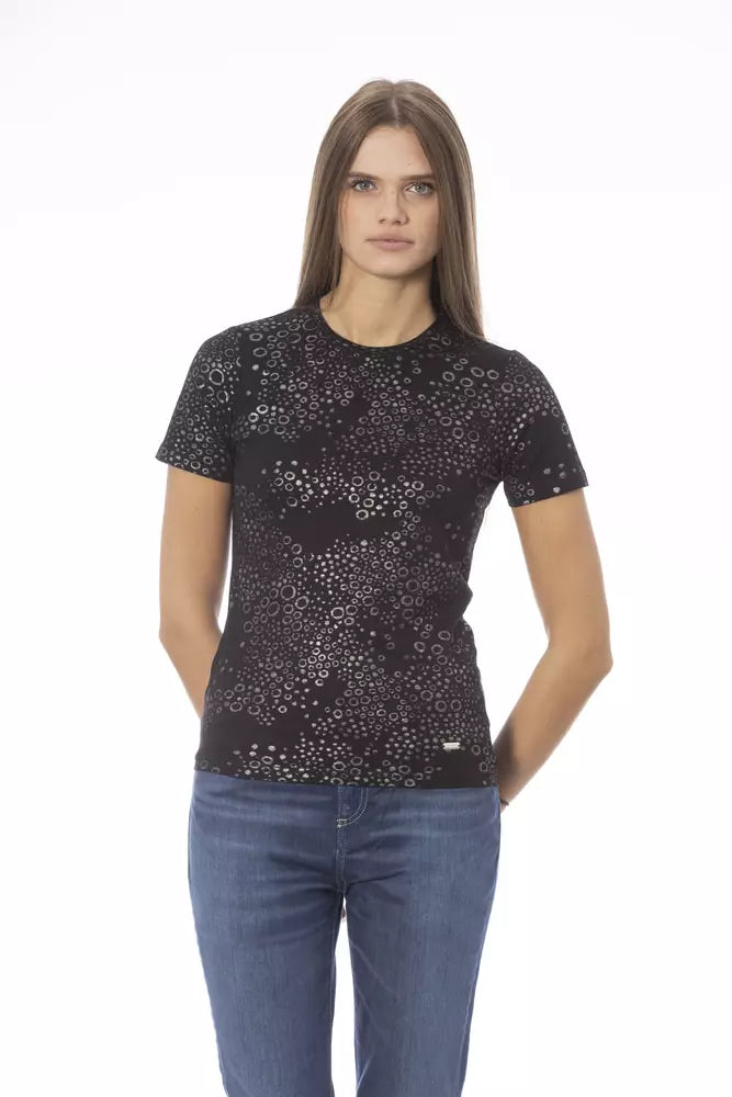 Baldinini Trend Black Cotton Top for Women