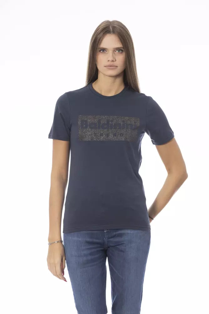 Baldinini Trend T-Shirt made of blue cotton for women