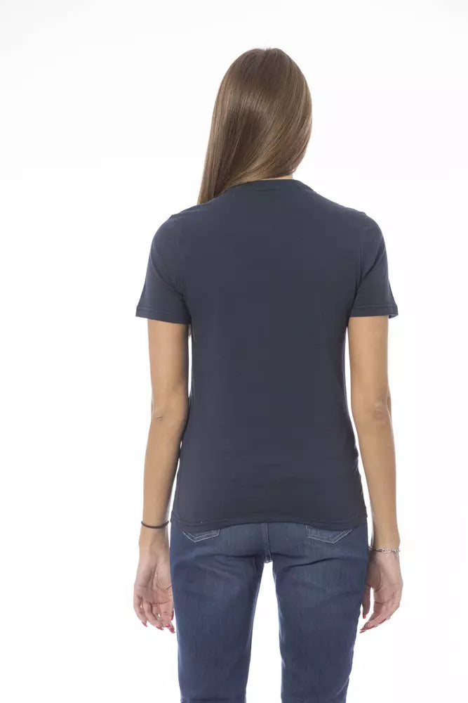 Baldinini Trend T-Shirt made of blue cotton for women