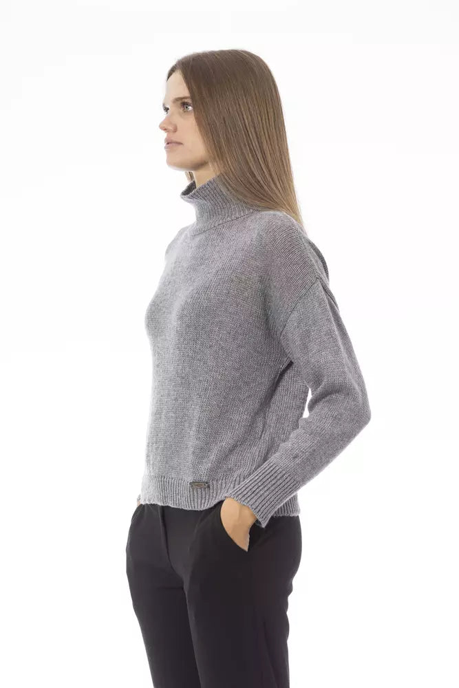 Baldinini Trend Grey Wool Sweater for Women