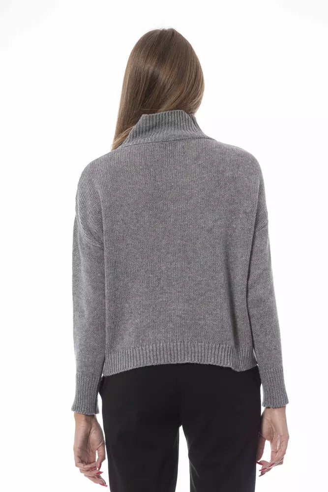 Baldinini Trend Grey Wool Sweater for Women