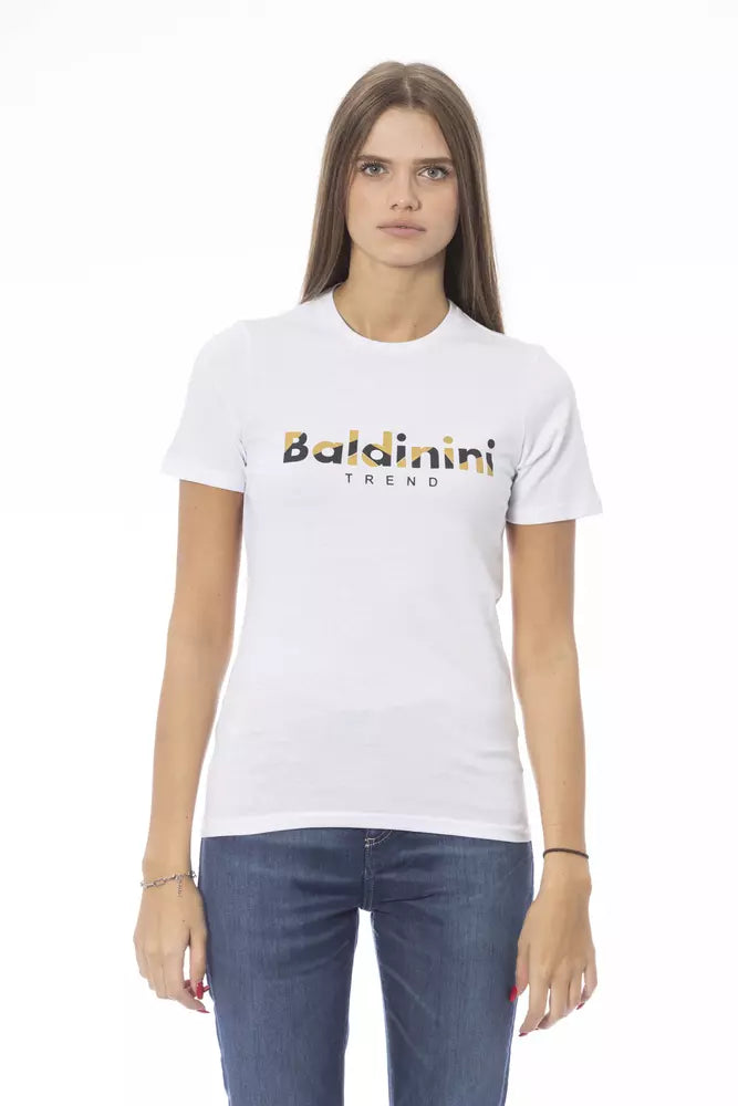 Baldinini Trend White Cotton T-Shirt for Women