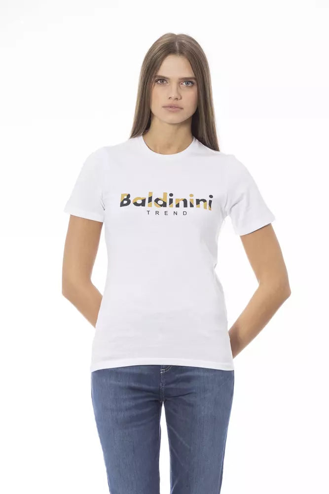 Baldinini Trend White Cotton T-Shirt for Women