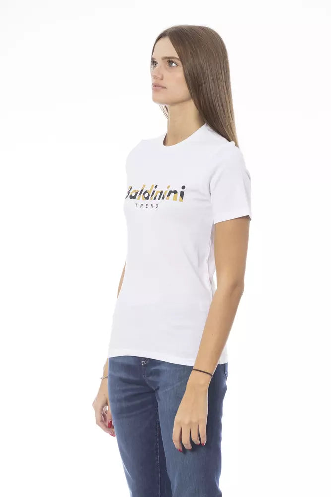 Baldinini Trend White Cotton T-Shirt for Women