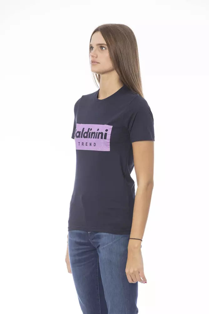 Baldinini Trend T-Shirt made of blue cotton for women