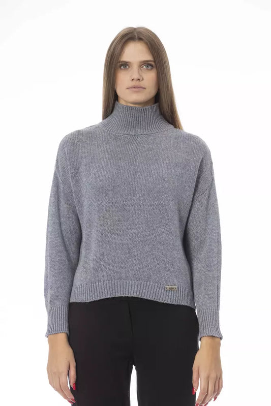 Baldinini Trend Grey Wool Sweater for Women