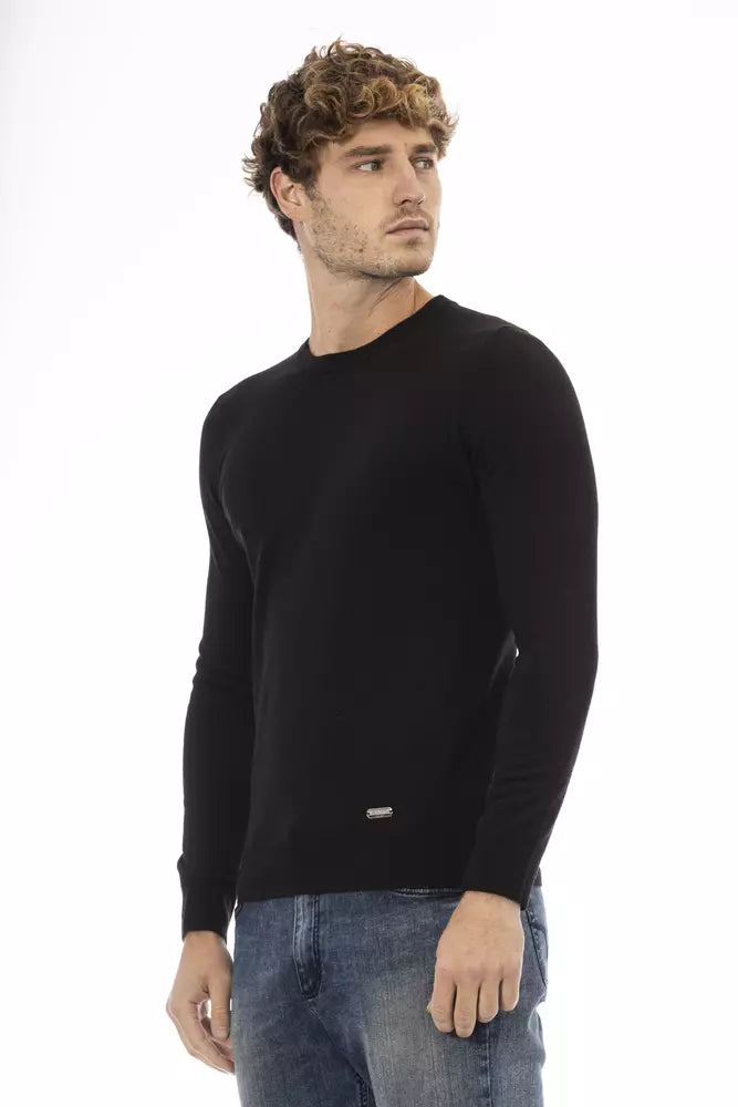 Baldinini Trend Schwarzer Pullover aus Wolle für Männer