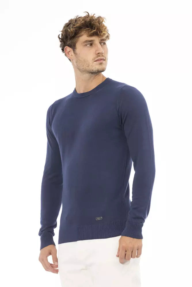 Baldinini Trend Blue Modal Sweater for Men