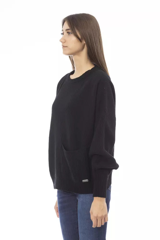 Baldinini Trend Black Wool Sweater for Women