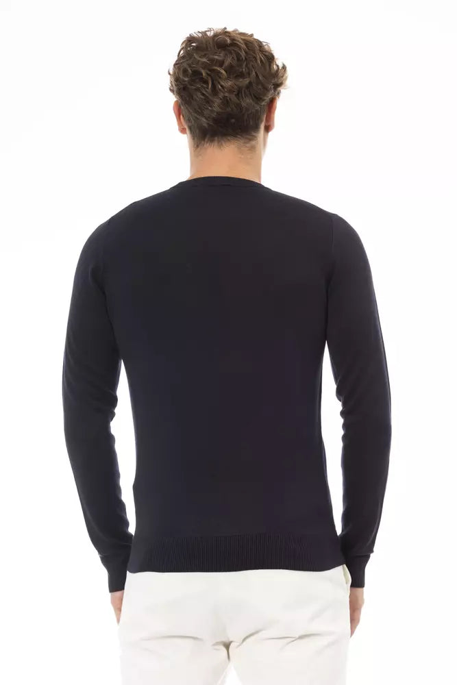 Baldinini Trend Blue Modal Sweater for Men