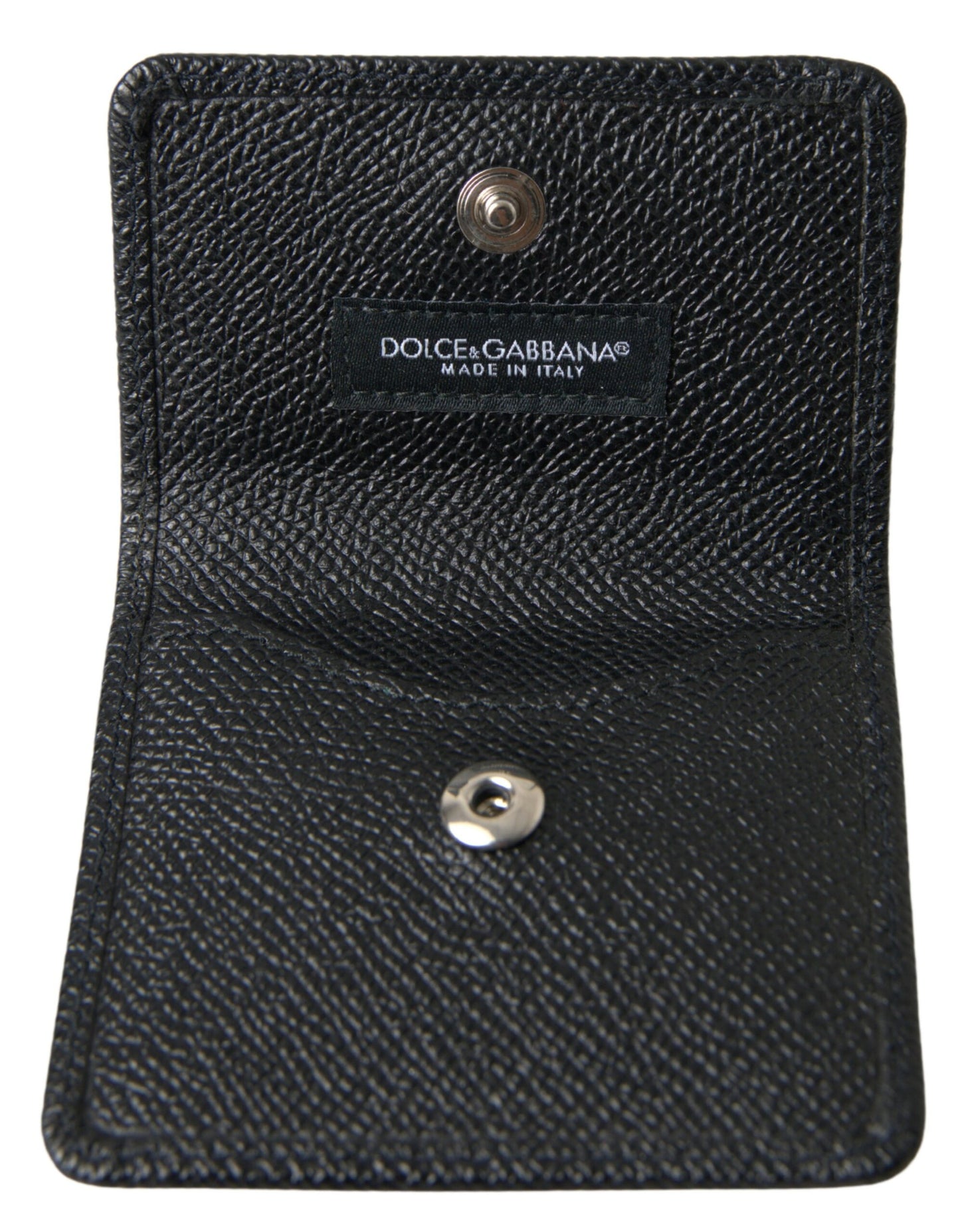 Dolce & Gabbana Elegante Leder-Bifold-Münzgeldtasche